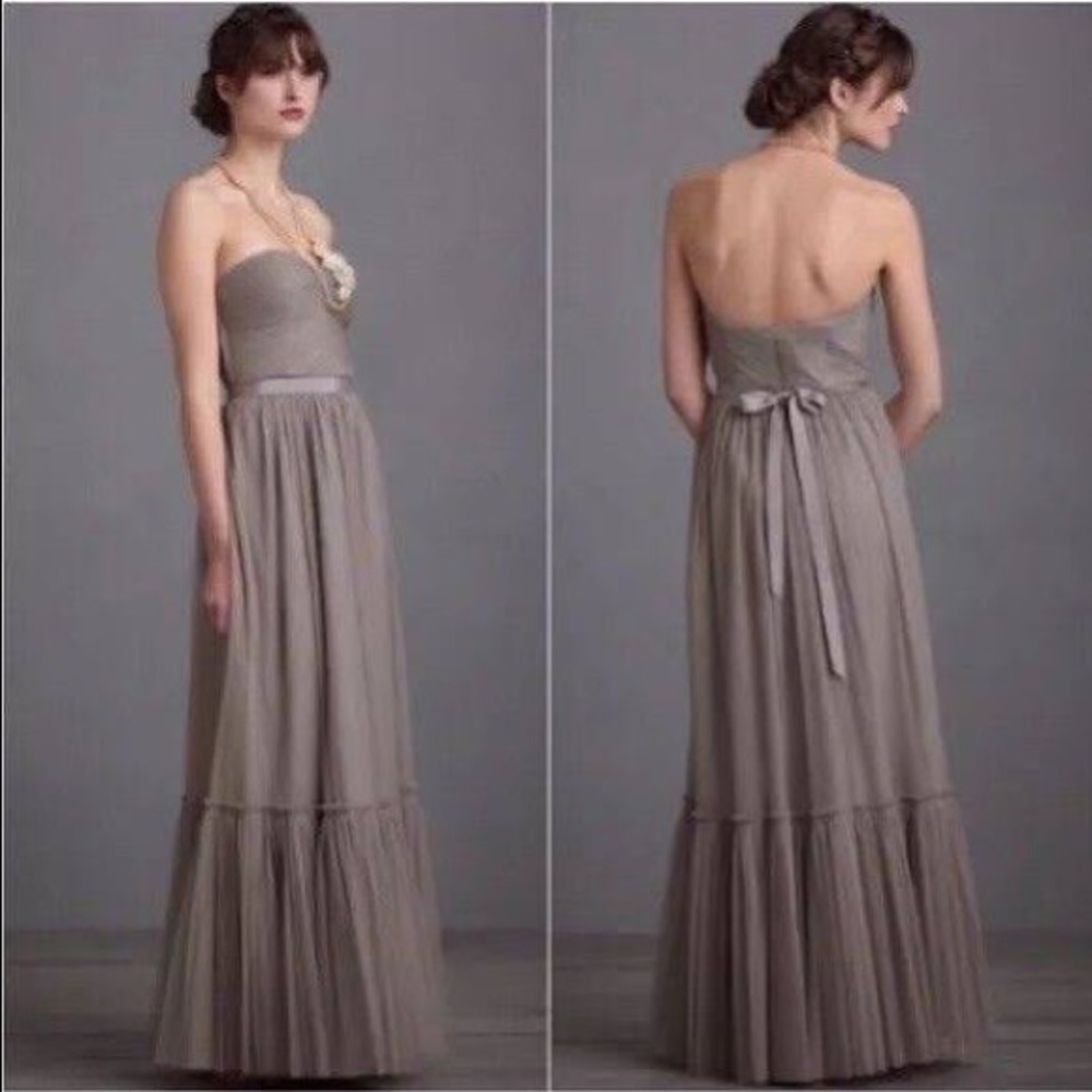 BHLDN Va et Vien Nieceties Gown Dress Gray